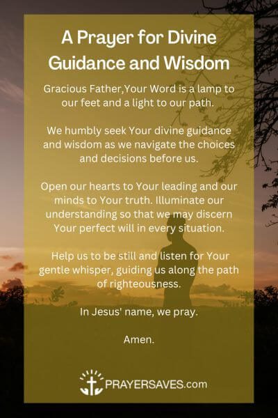 A Prayer for Divine Guidance and Wisdom