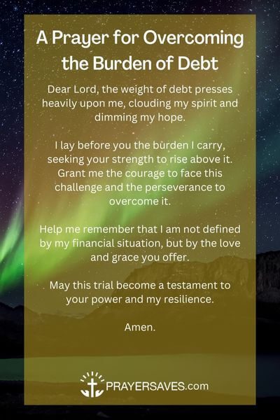 A Prayer for Overcoming the Burden of Debt
