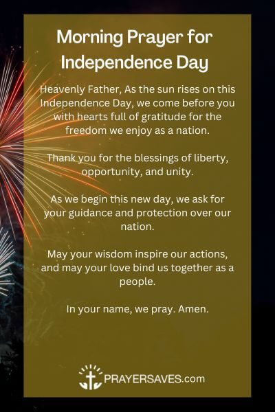 Morning Prayer for Independence Day