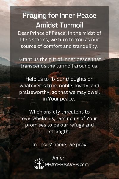 Praying for Inner Peace Amidst Turmoil