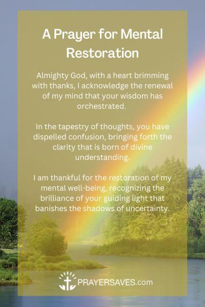 A Prayer for Mental Restoration
